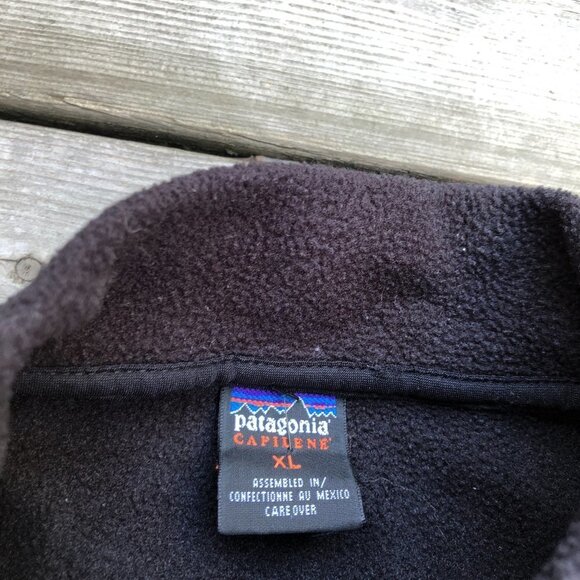 Vintage 90s Patagonia Capilene Expedition Weight Fleece Zip T XL - Picture 3 of 5